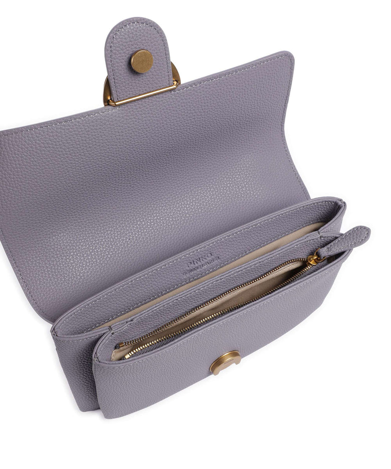 Pinko Love Soft Mini Shoulder bag cenerre viola/antique gold