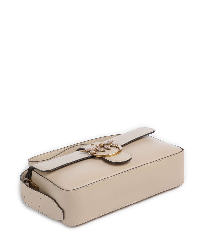 Pinko Love One Classic Slouchy Shoulder bag beige/grigio fumo/antique gold