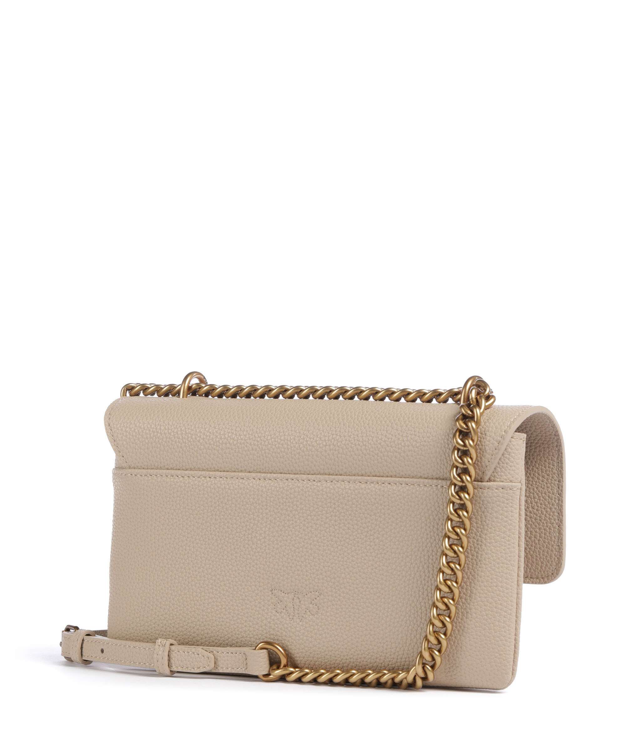 Pinko Love Soft Mini Shoulder bag beige/grigio fumo/antique gold