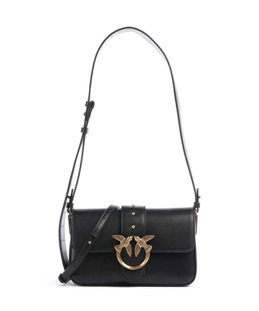 Pinko Love One Mini Slouchy Shoulder bag nero/antique gold