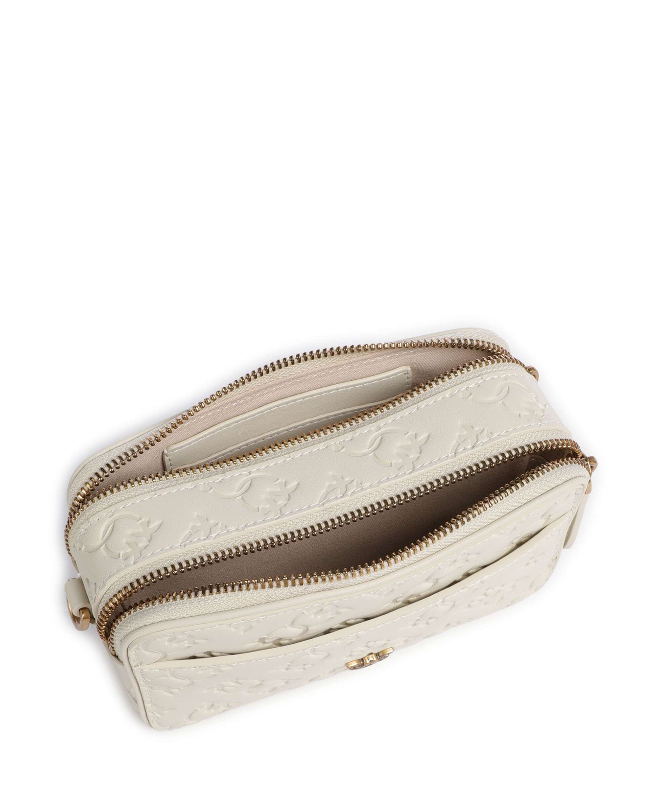 Pinko Mini Crossbody bag bianco seta/antique gold