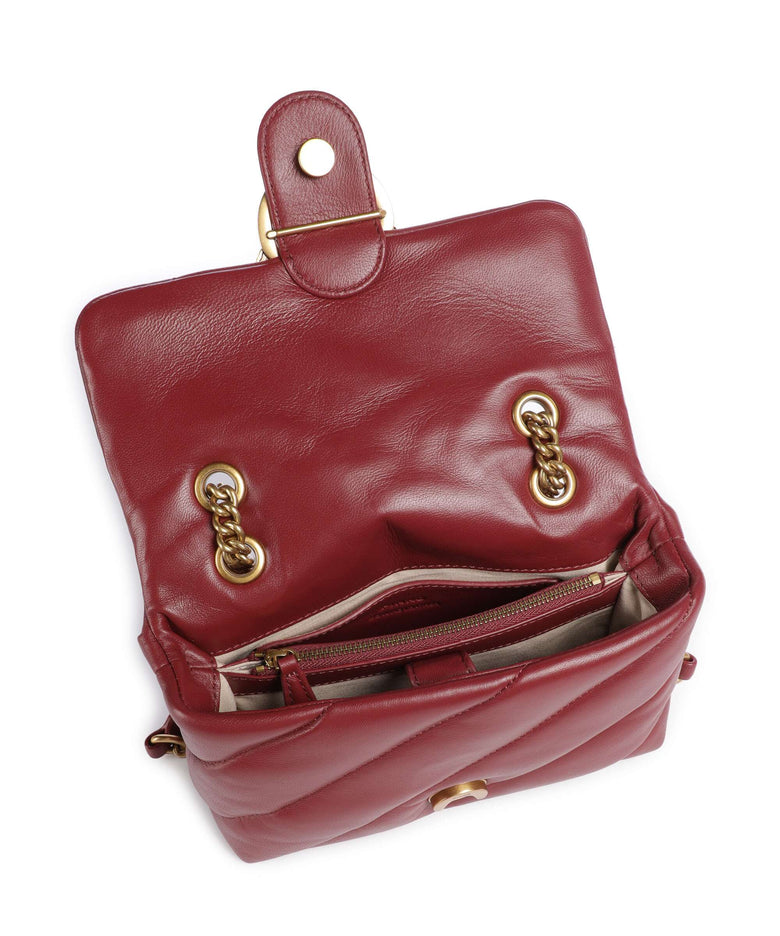 Pinko Love Puff Mini Shoulder bag bordeaux merlot/antique gold