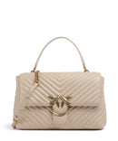 Pinko Love Lady Puff Big Käsilaukku beige/grigio fumo/antique gold