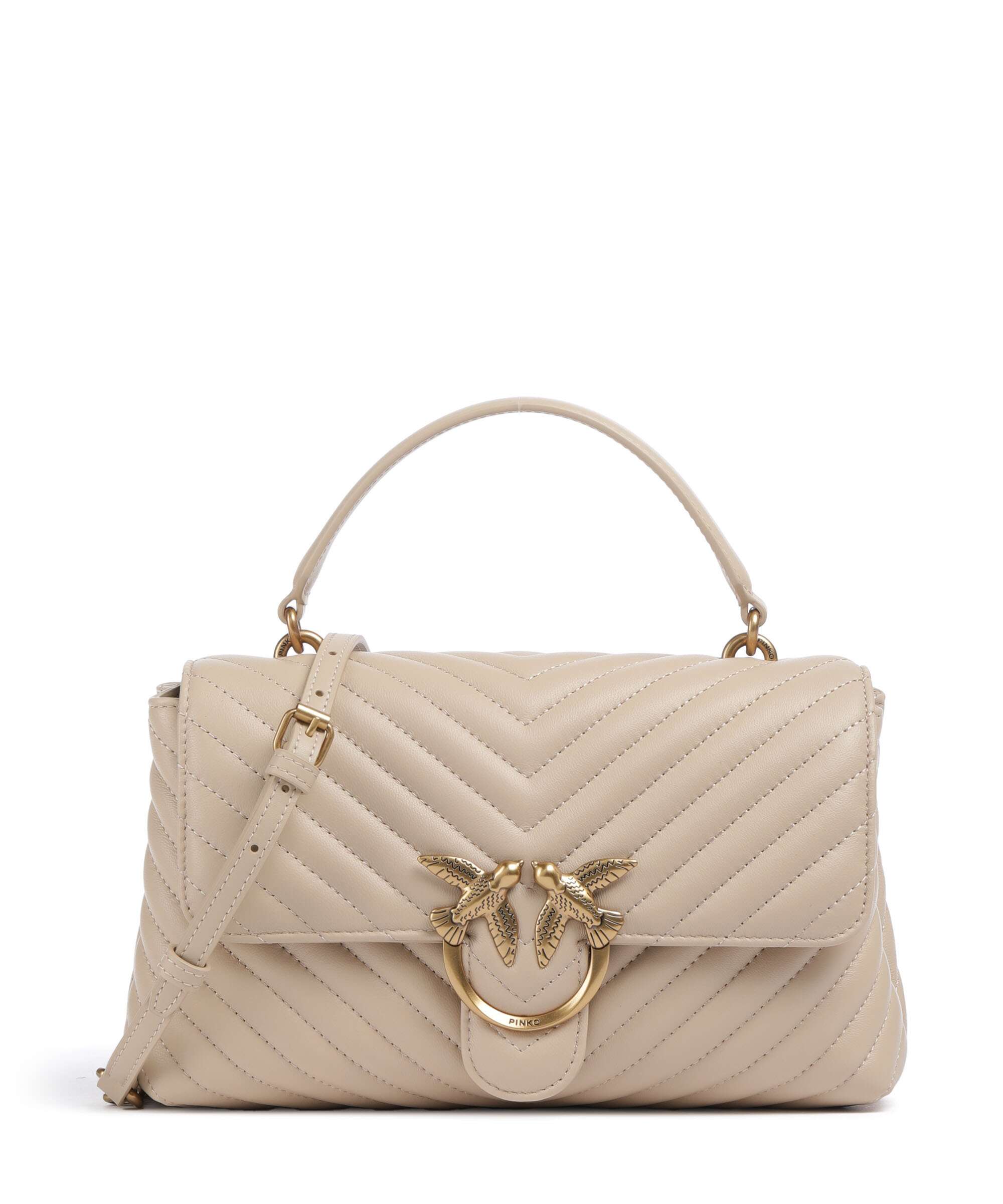 Pinko Love Lady Puff Classic Handbag beige/grigio fumo/antique gold