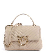 Pinko Love Lady Puff Mini Käsilaukku beige/grigio fumo/antique gold