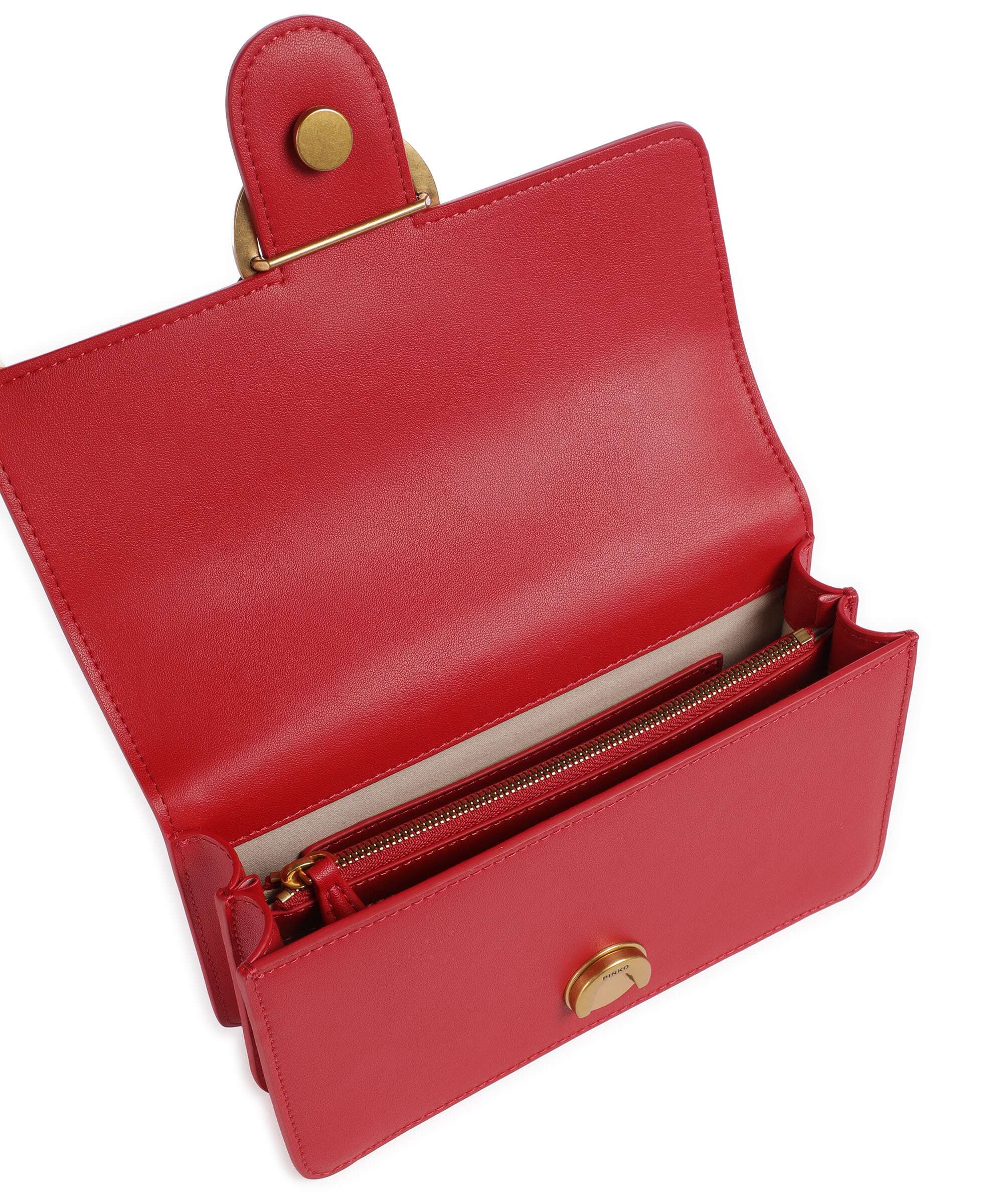 Pinko Love One Mini Shoulder bag rosso/antique gold