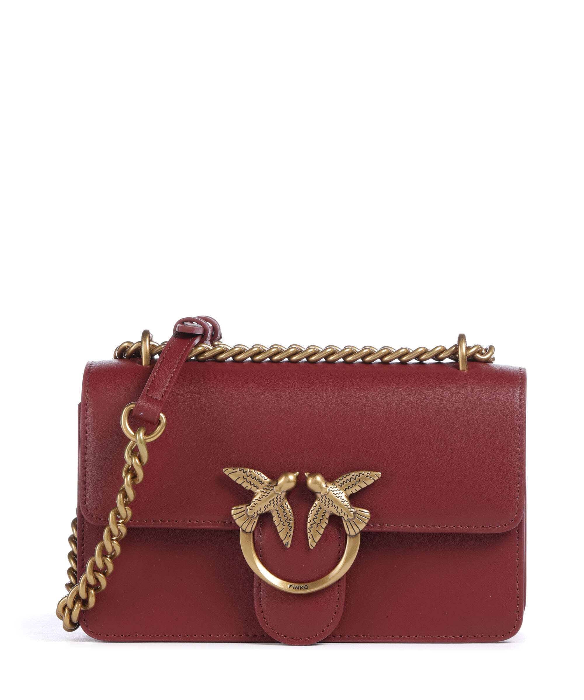 Pinko Love One Mini Shoulder bag bordeaux merlot/antique gold