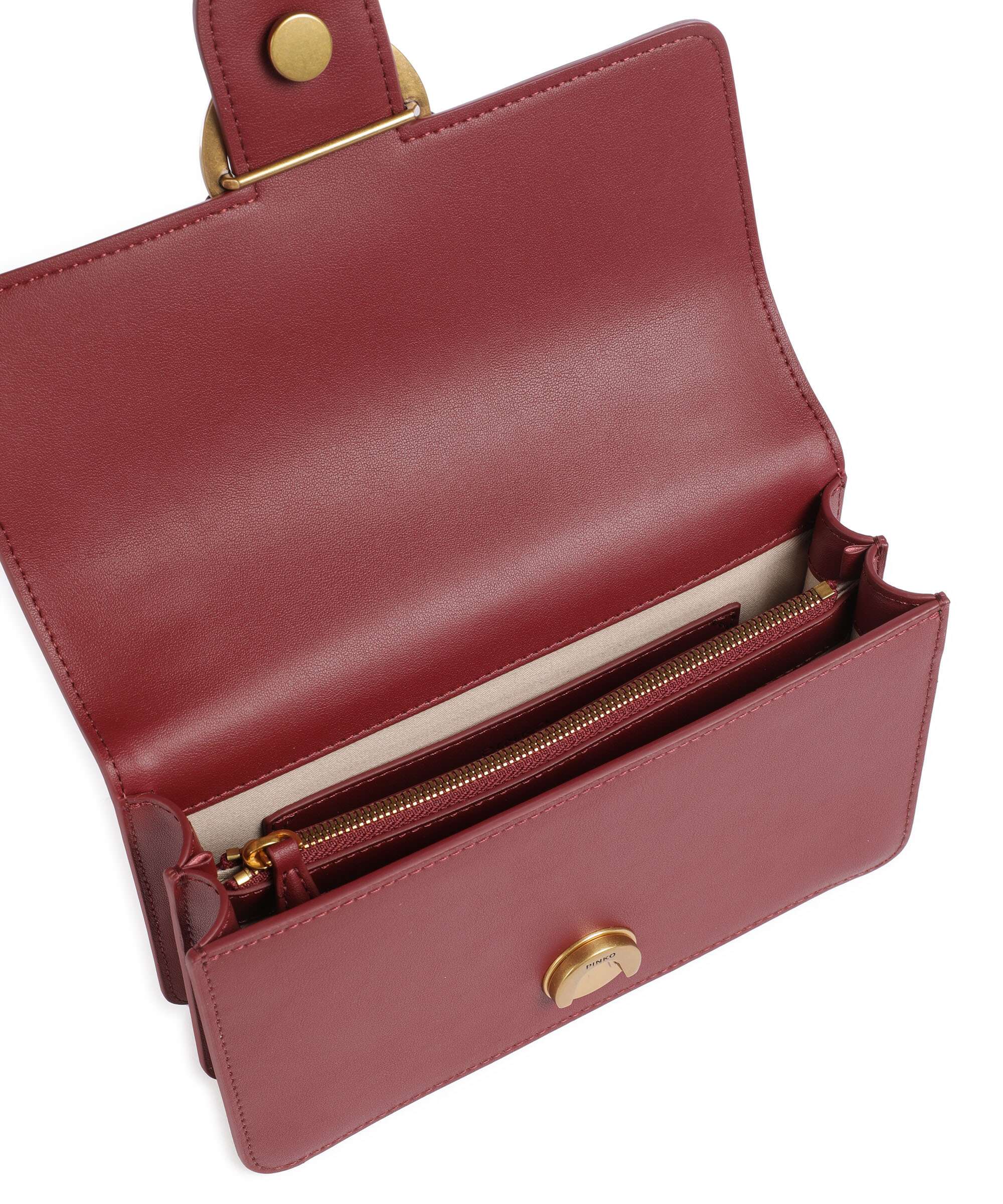 Pinko Love One Mini Shoulder bag bordeaux merlot/antique gold