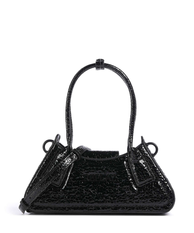 Replay Shoulder bag shiny black