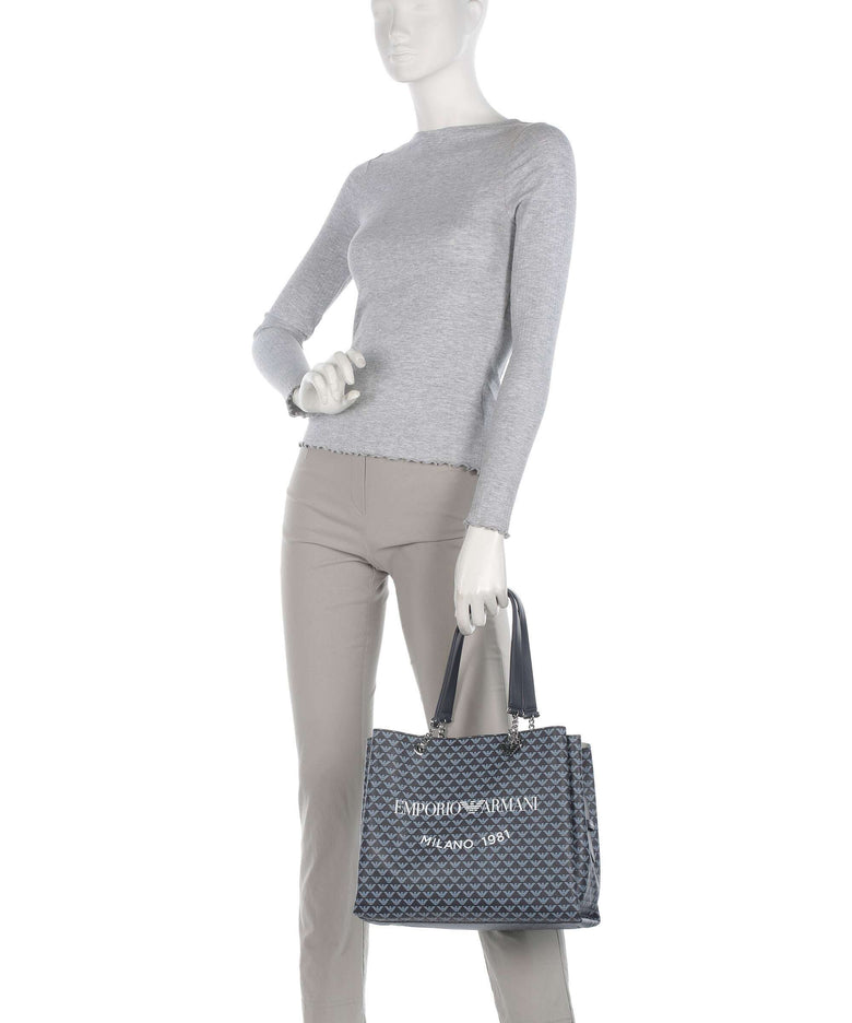 Emporio Armani Annie Tote bag dark blue/deep blue/white