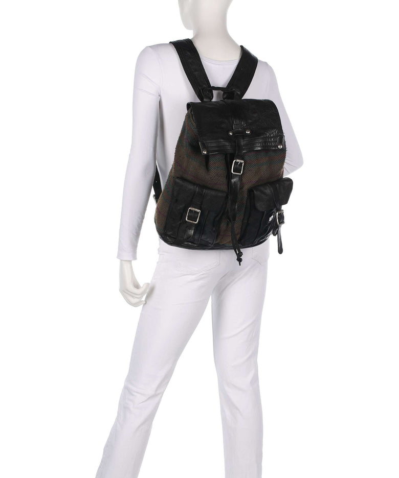 Campomaggi Backpack scozzese fuxia/nero