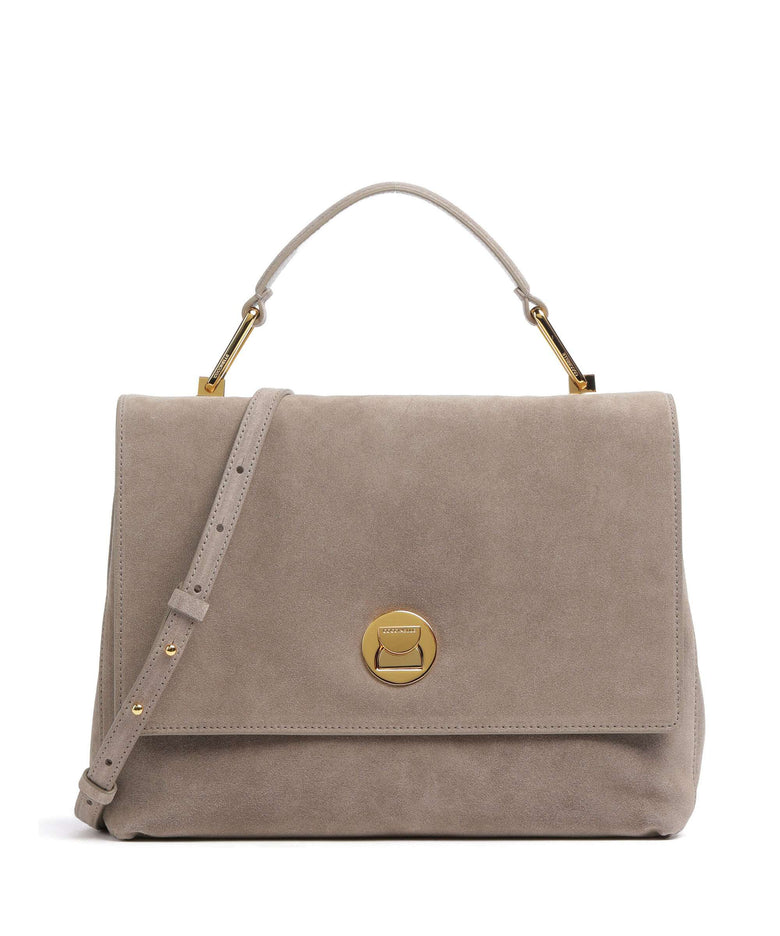 Coccinelle Liya Suede Handbag warm taupe