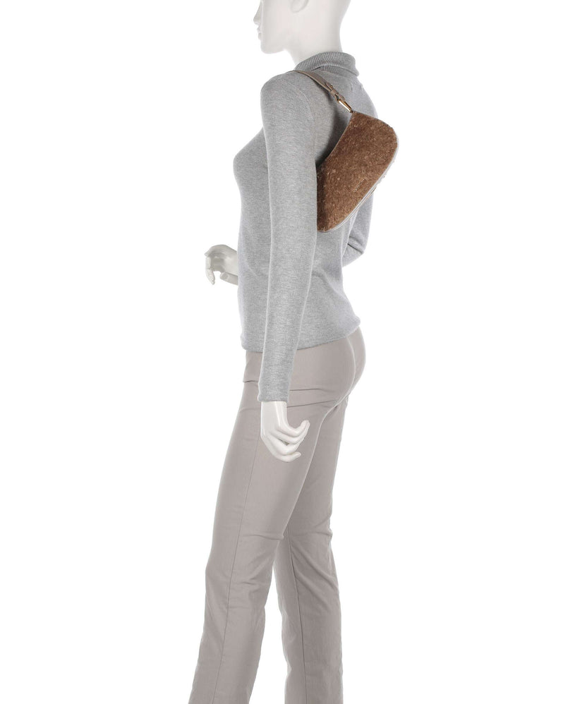 Coccinelle Merveille Astrakan Shoulder bag warm taupe