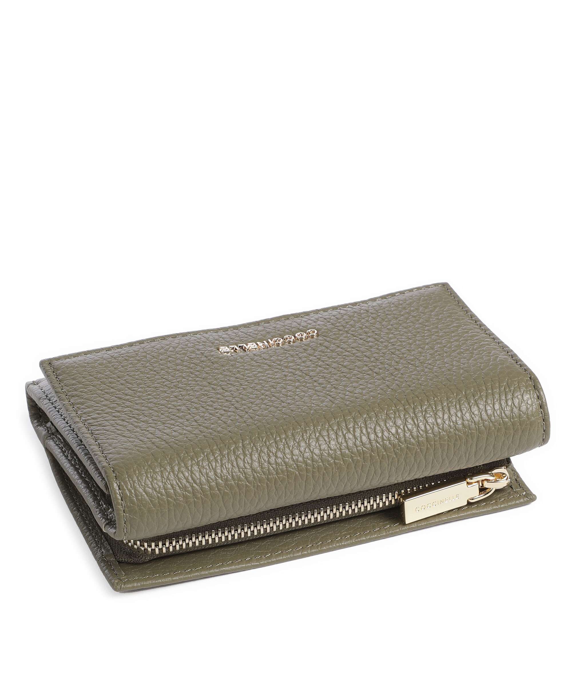Coccinelle Metallic Soft RFID Wallet laurel green