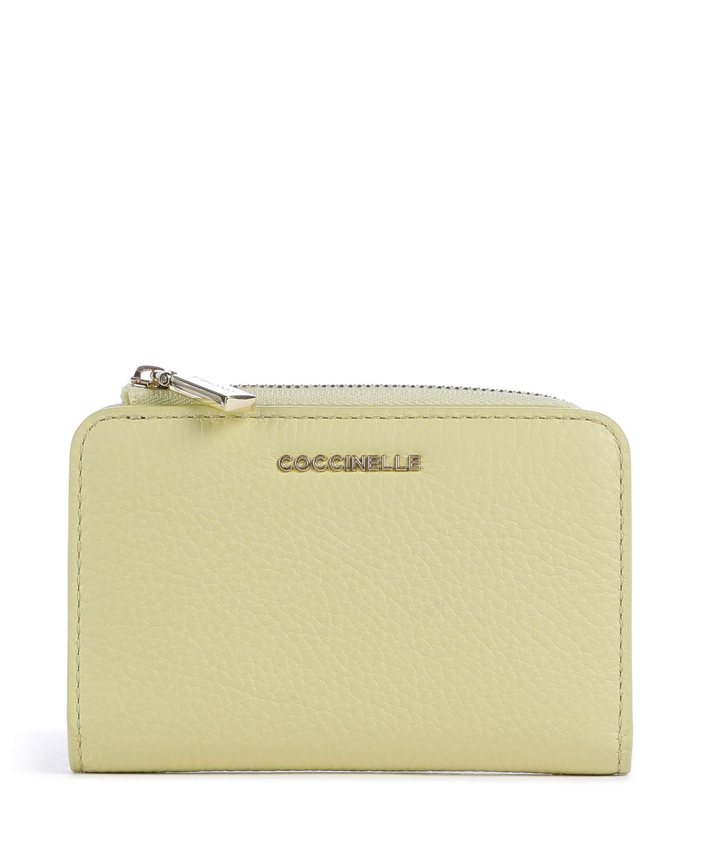 Coccinelle Metallic Soft Wallet lime wash