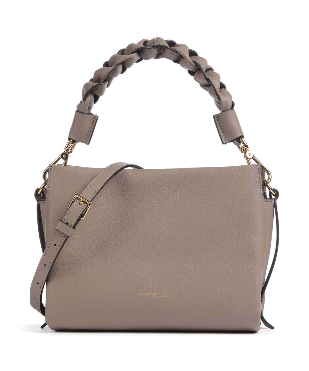 Coccinelle Boheme Grana Double Handbag warm taupe/rosette