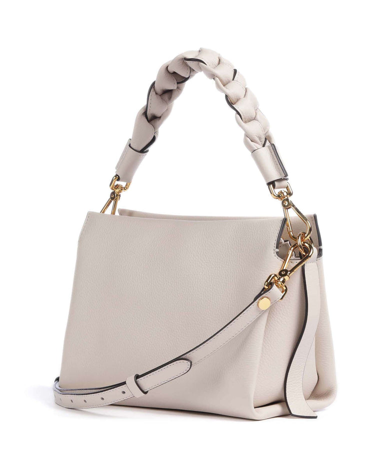 Coccinelle Boheme Grana Double Handbag lambskin white/laurel green