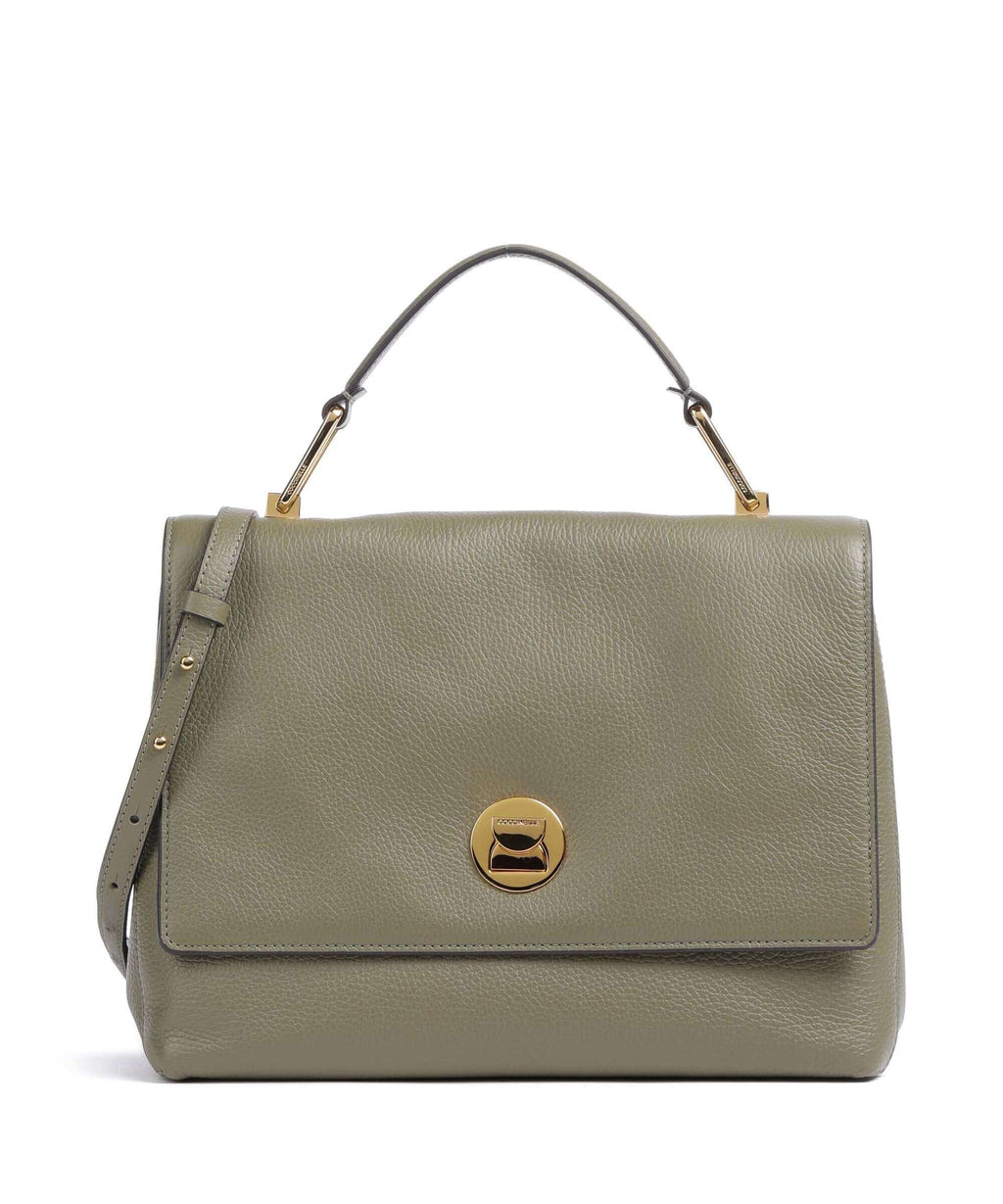 Coccinelle Liya Handbag laurel green/fondant brown