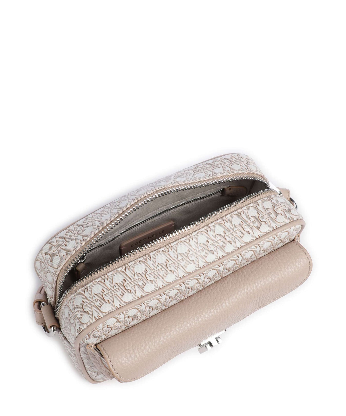 Coccinelle Beat Monogram Crossbody bag multicolour/blanco/rosette