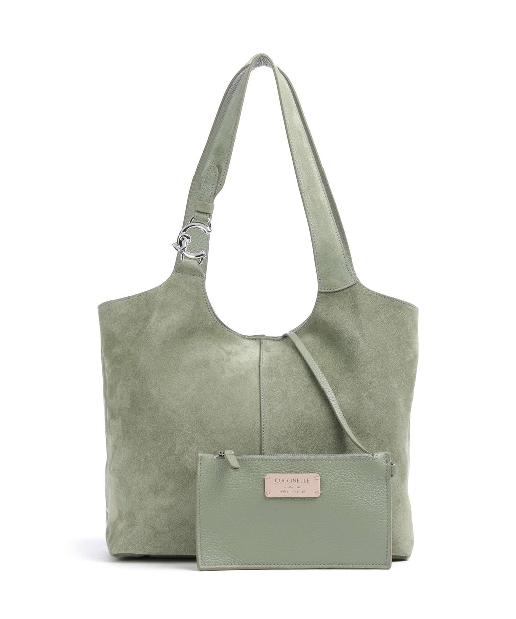 Coccinelle C-Easy Suede Hobo bag greenery