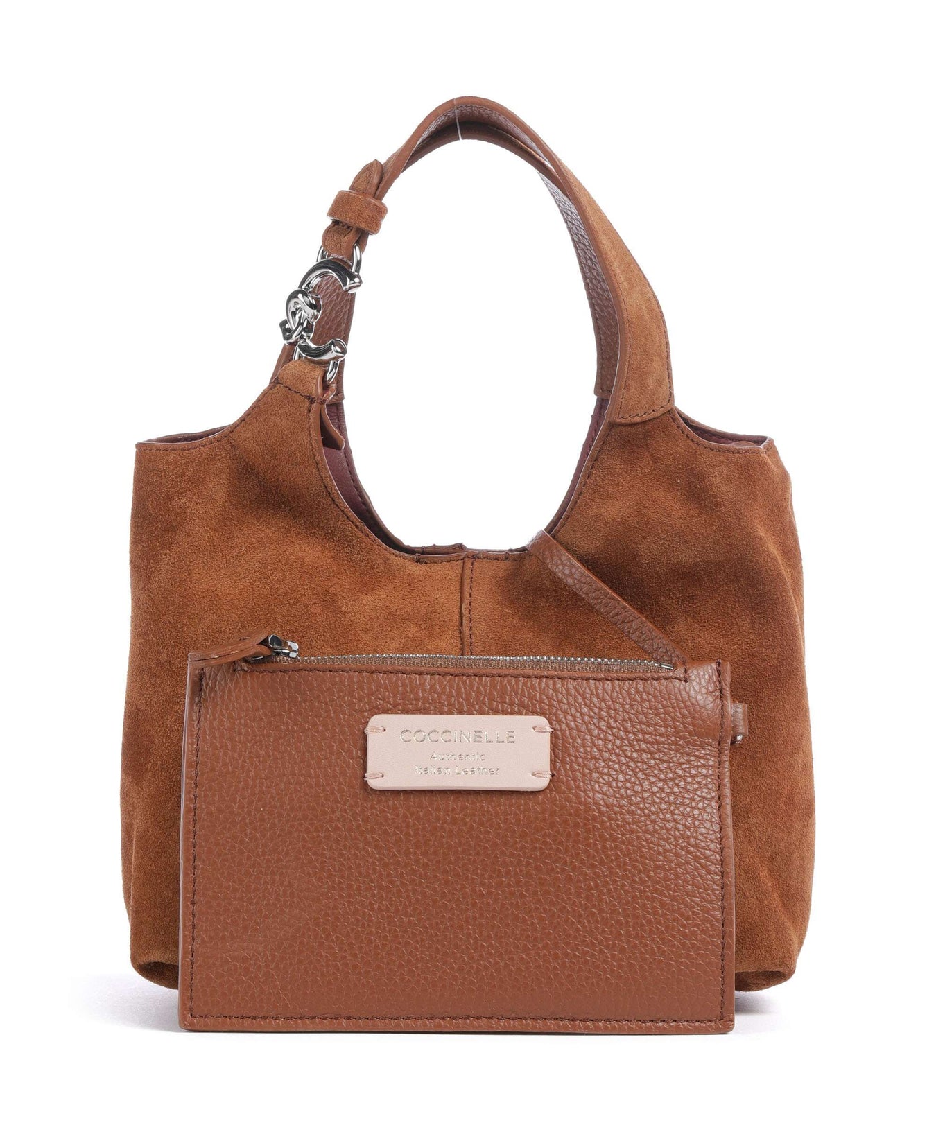 Coccinelle C-Easy Suede Handbag cognac