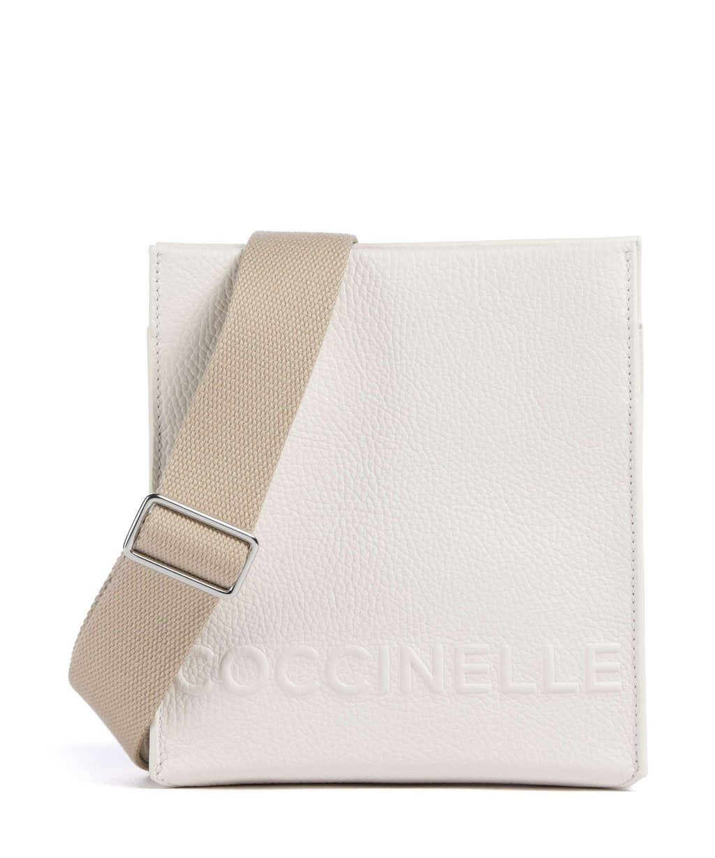 Coccinelle Myrtha Maxi Logo Crossbody bag blanco