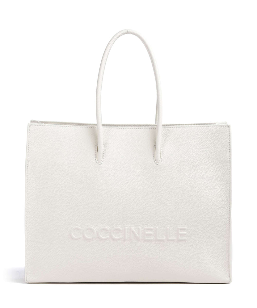 Coccinelle Myrtha Maxi Logo Tote bag blanco