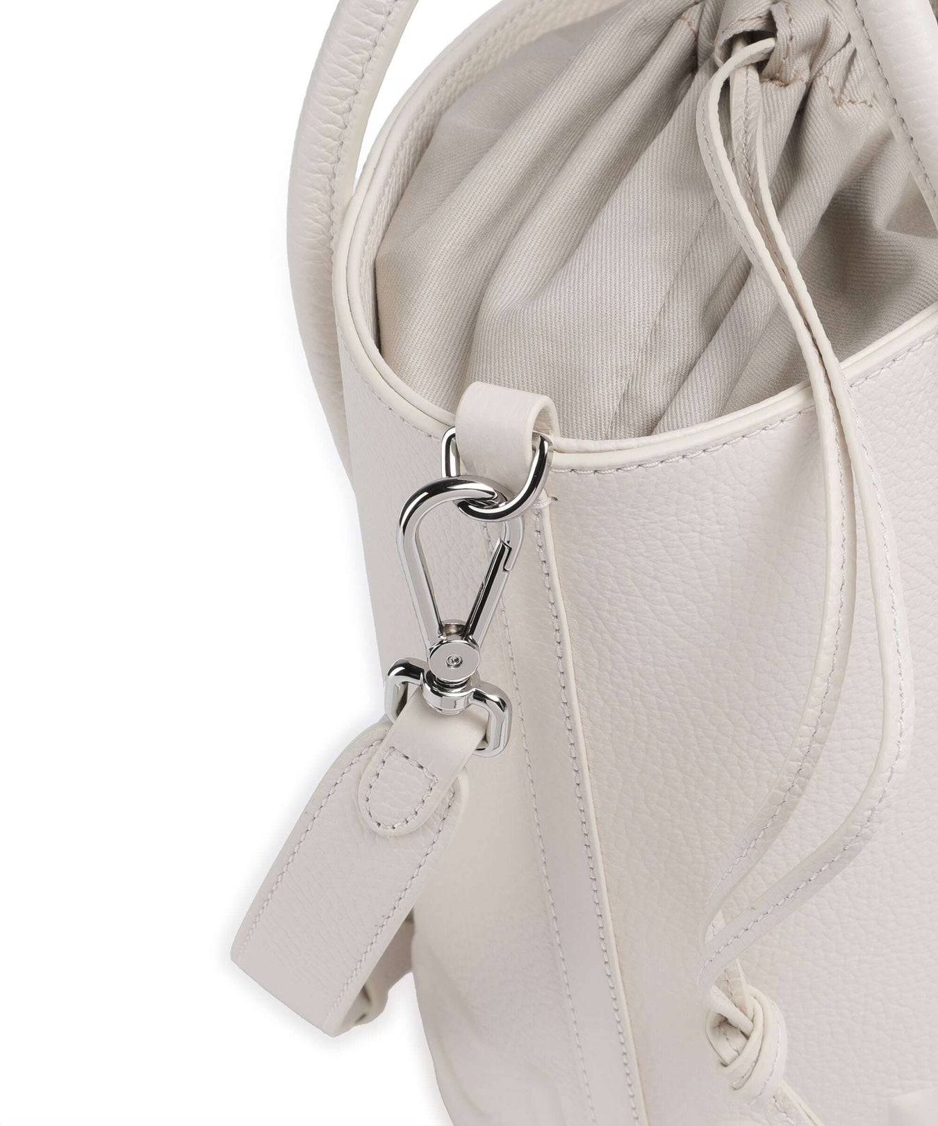 Coccinelle Myrtha Maxi Logo Bucket bag blanco