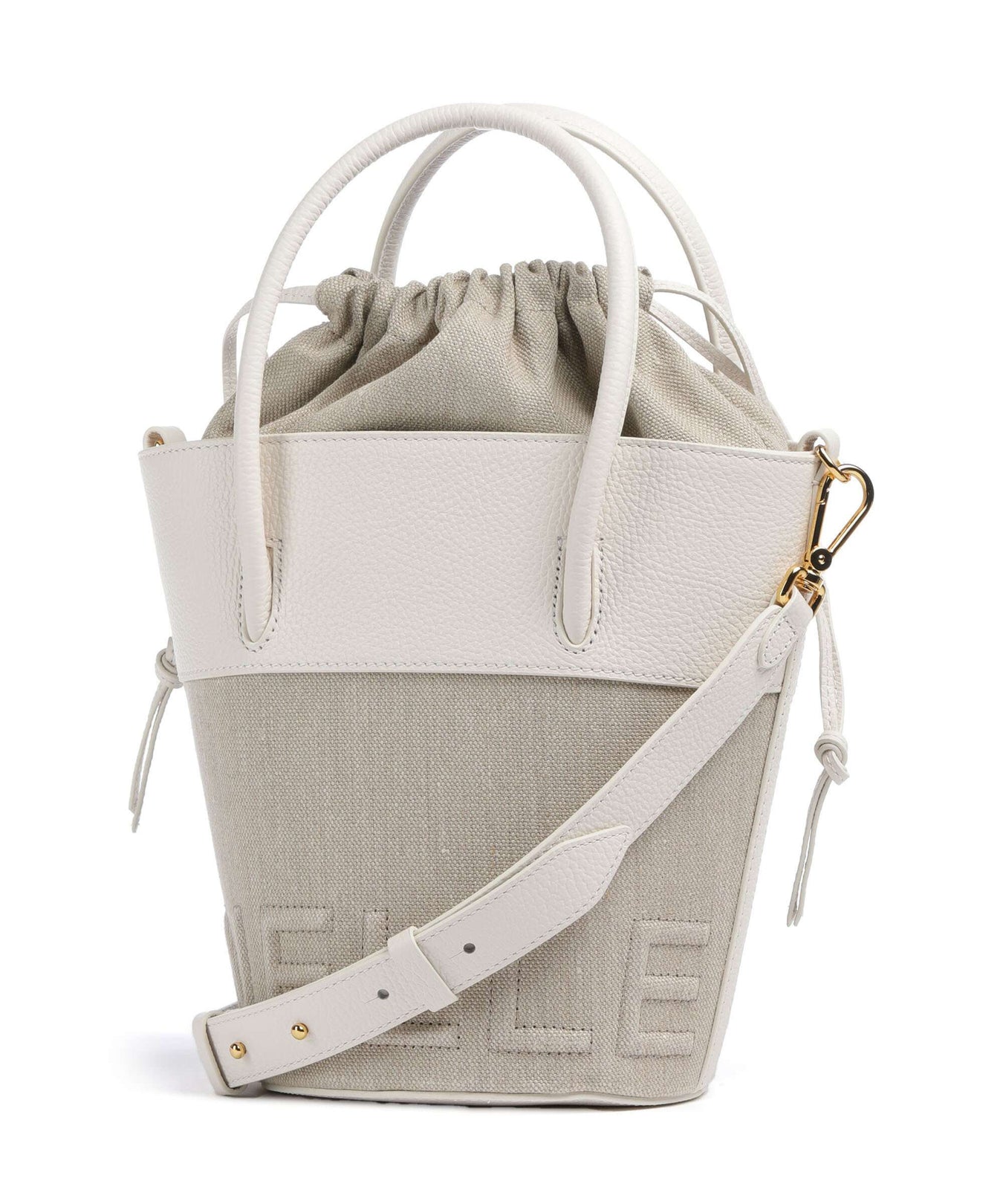 Coccinelle Myrtha Canvas Bucket bag natural/blanco