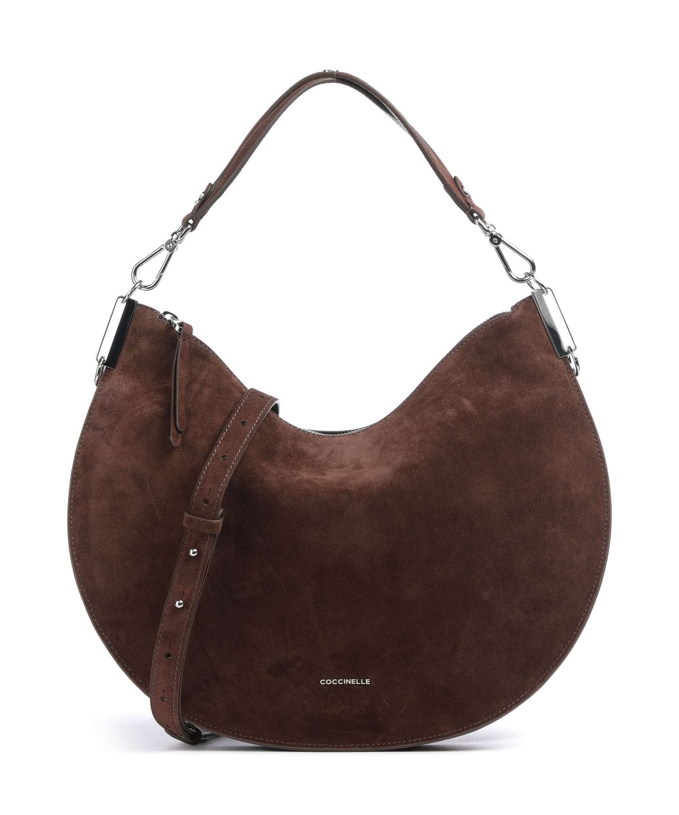Coccinelle Sunup Suede Shoulder bag brunette