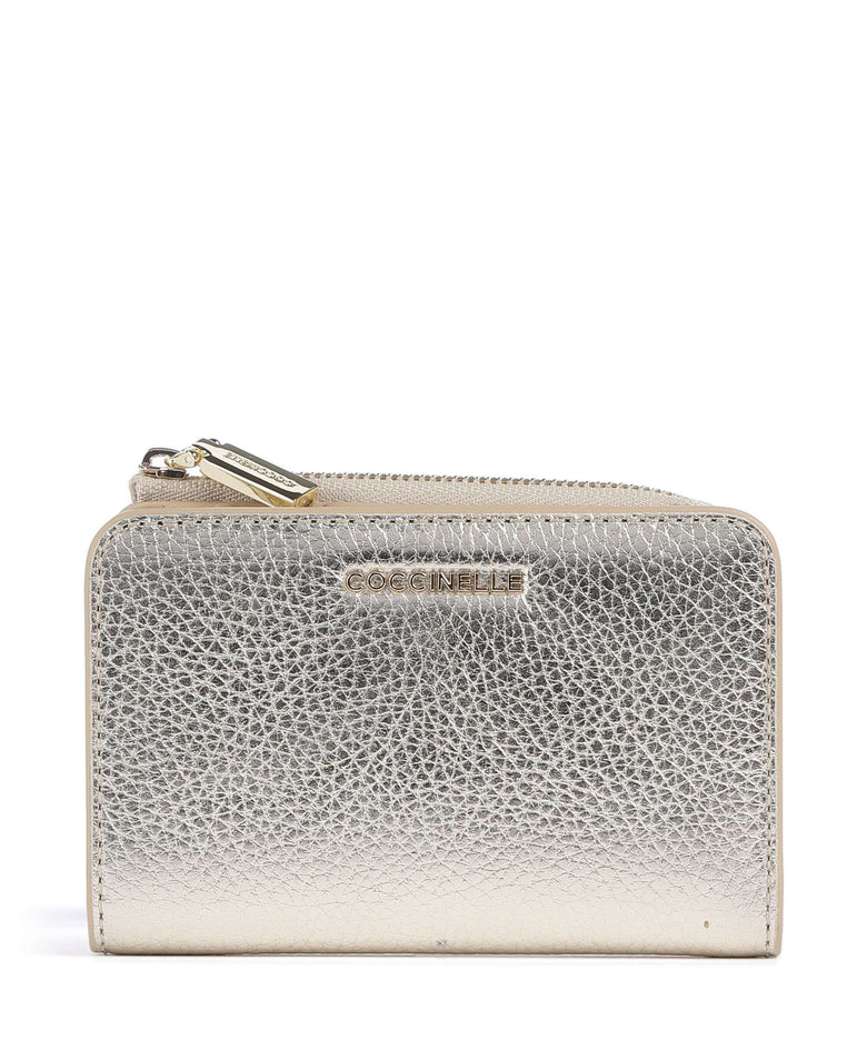 Coccinelle Metallic Soft Wallet pale gold