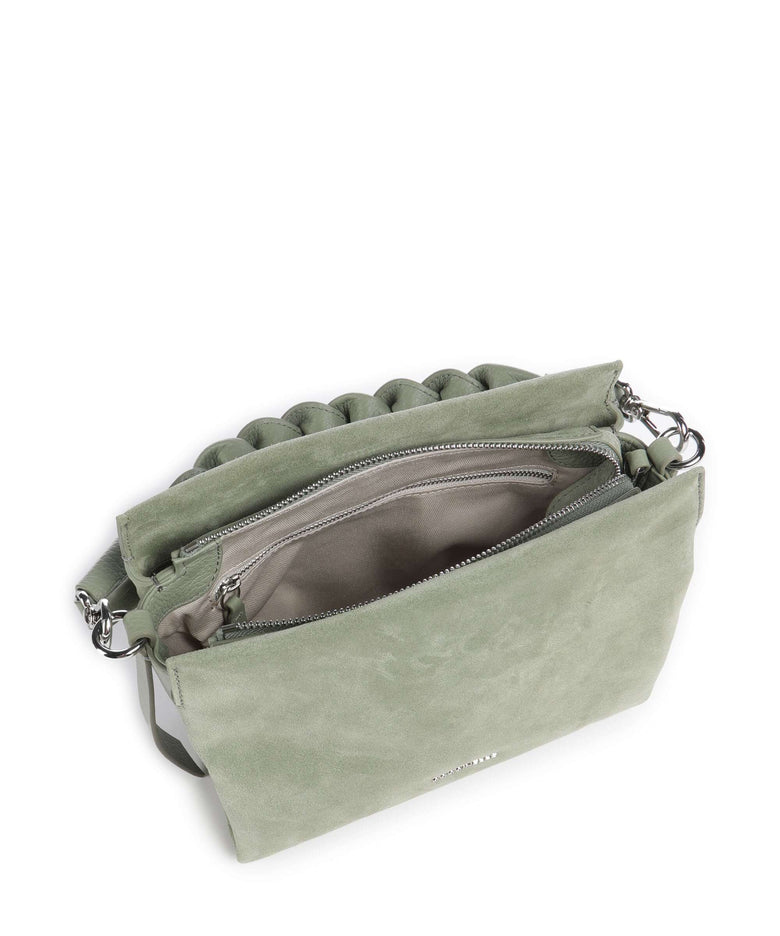 Coccinelle Boheme Suede Handbag greenery