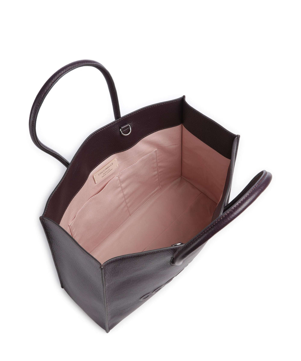 Coccinelle Myrtha Maxi Logo Tote bag prune