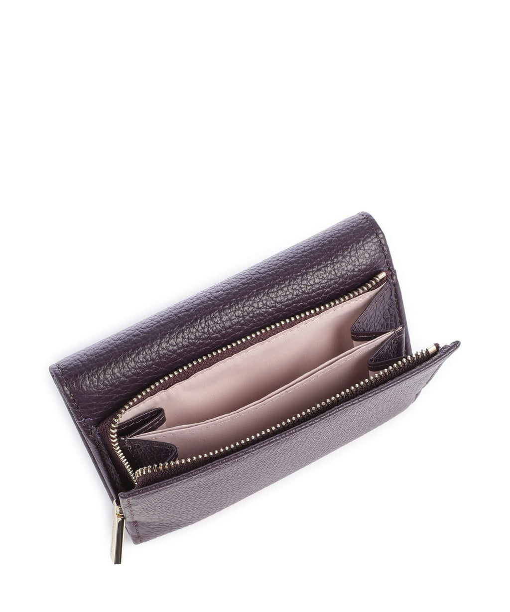 Coccinelle Metallic Soft RFID Wallet prune