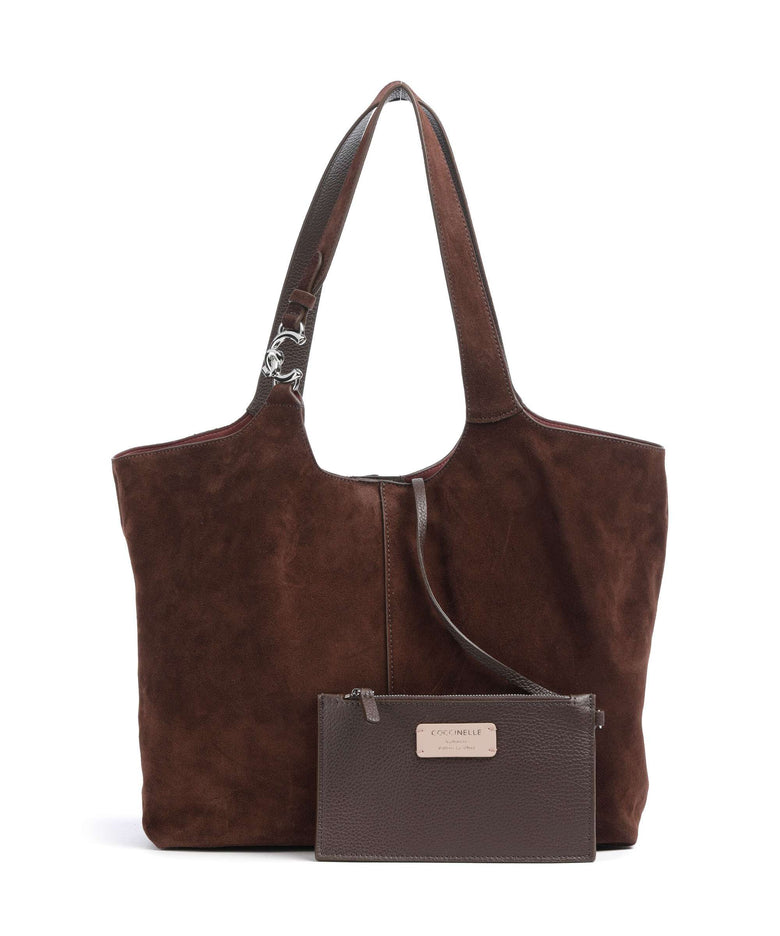 Coccinelle C-Easy Suede Hobo bag brunette