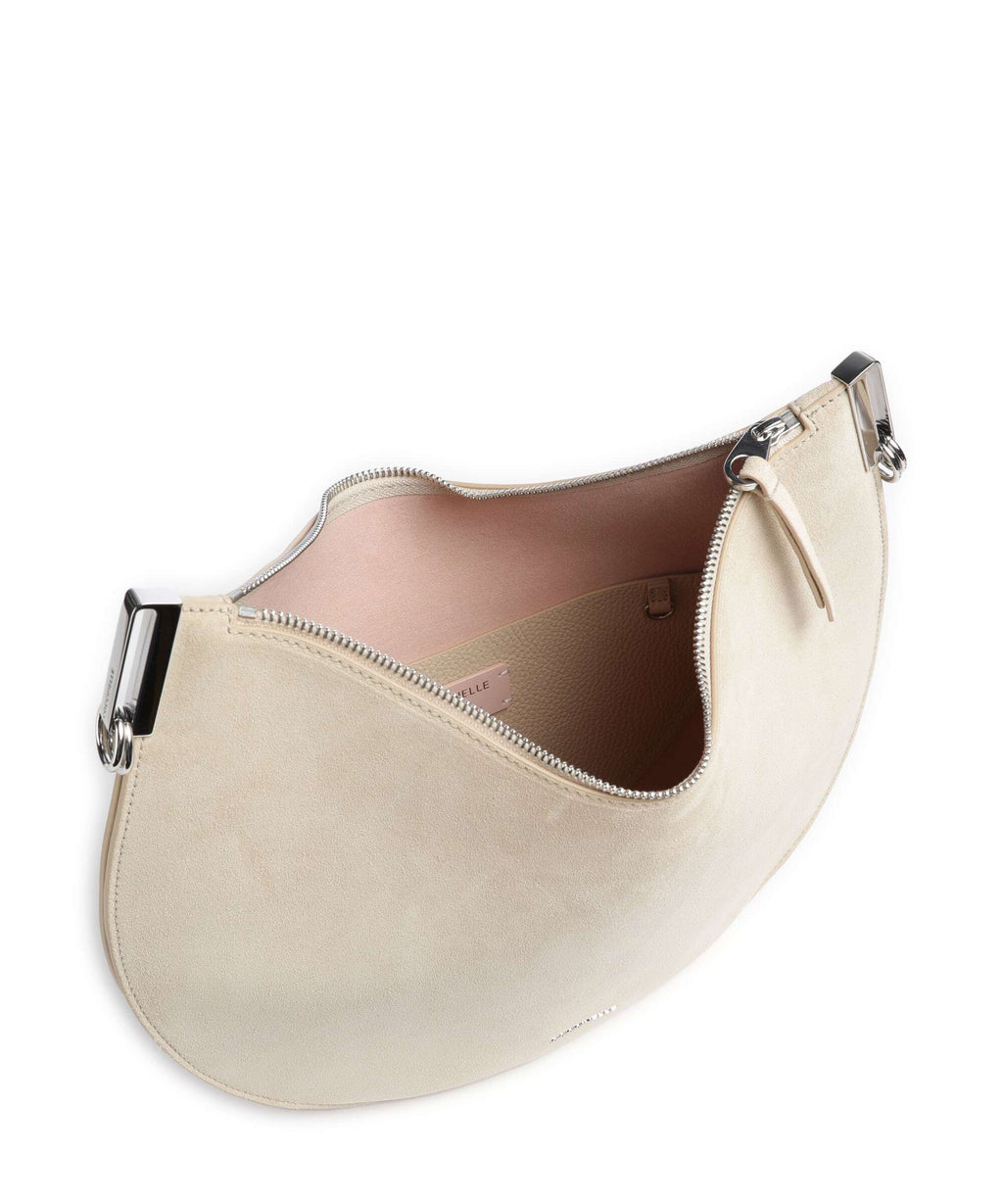 Coccinelle Sunup Suede Shoulder bag sandshell