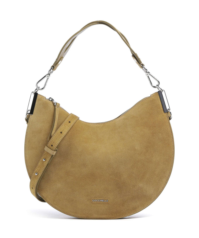 Coccinelle Sunup Suede Hobo bag seagrass