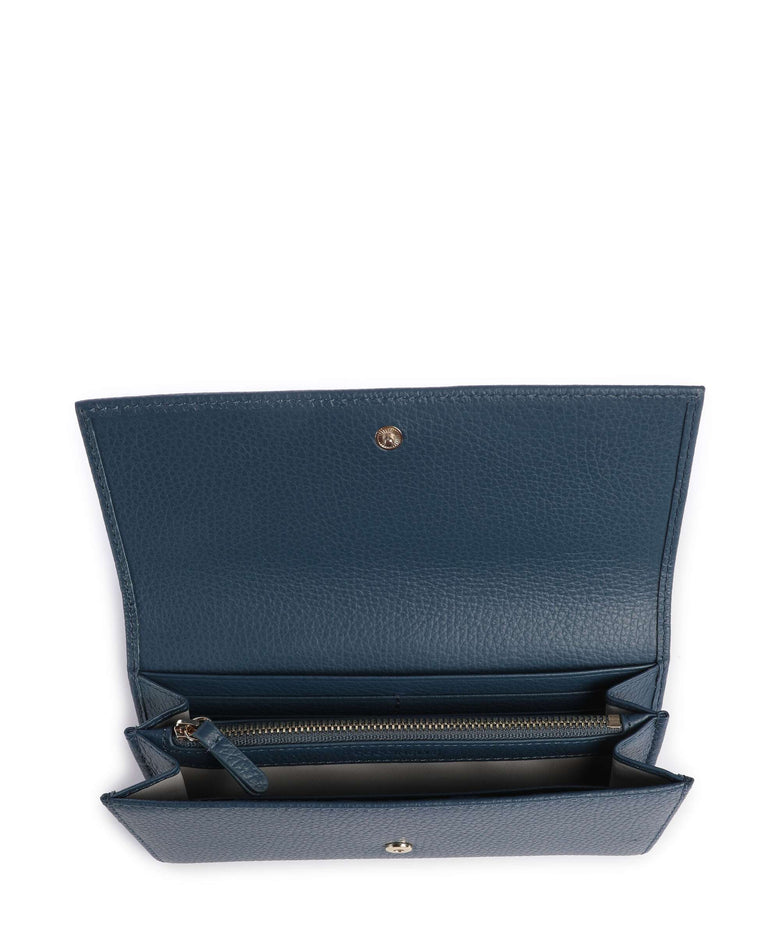 Coccinelle Metallic Soft RFID Wallet deep blue