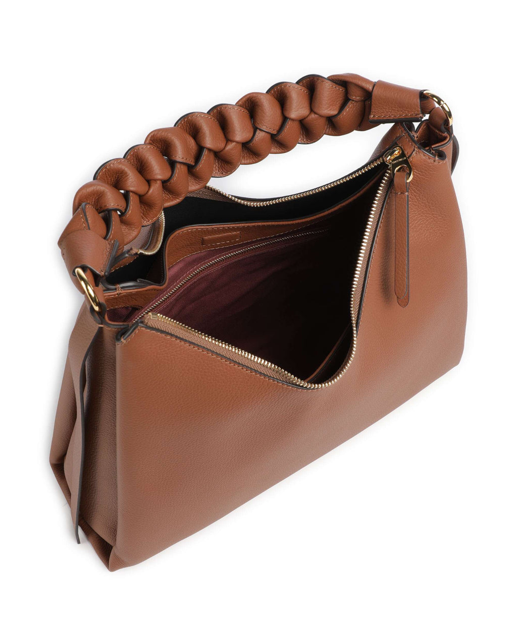 Coccinelle Boheme Grana Double Hobo bag cognac/noir