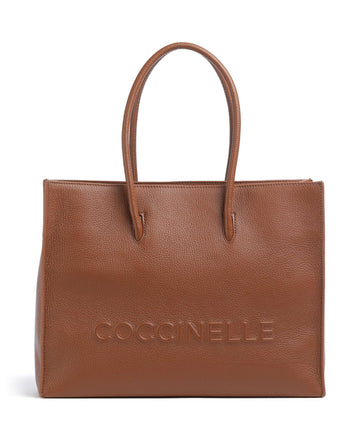 Coccinelle Myrtha Maxi Logo Ostoskassi cognac