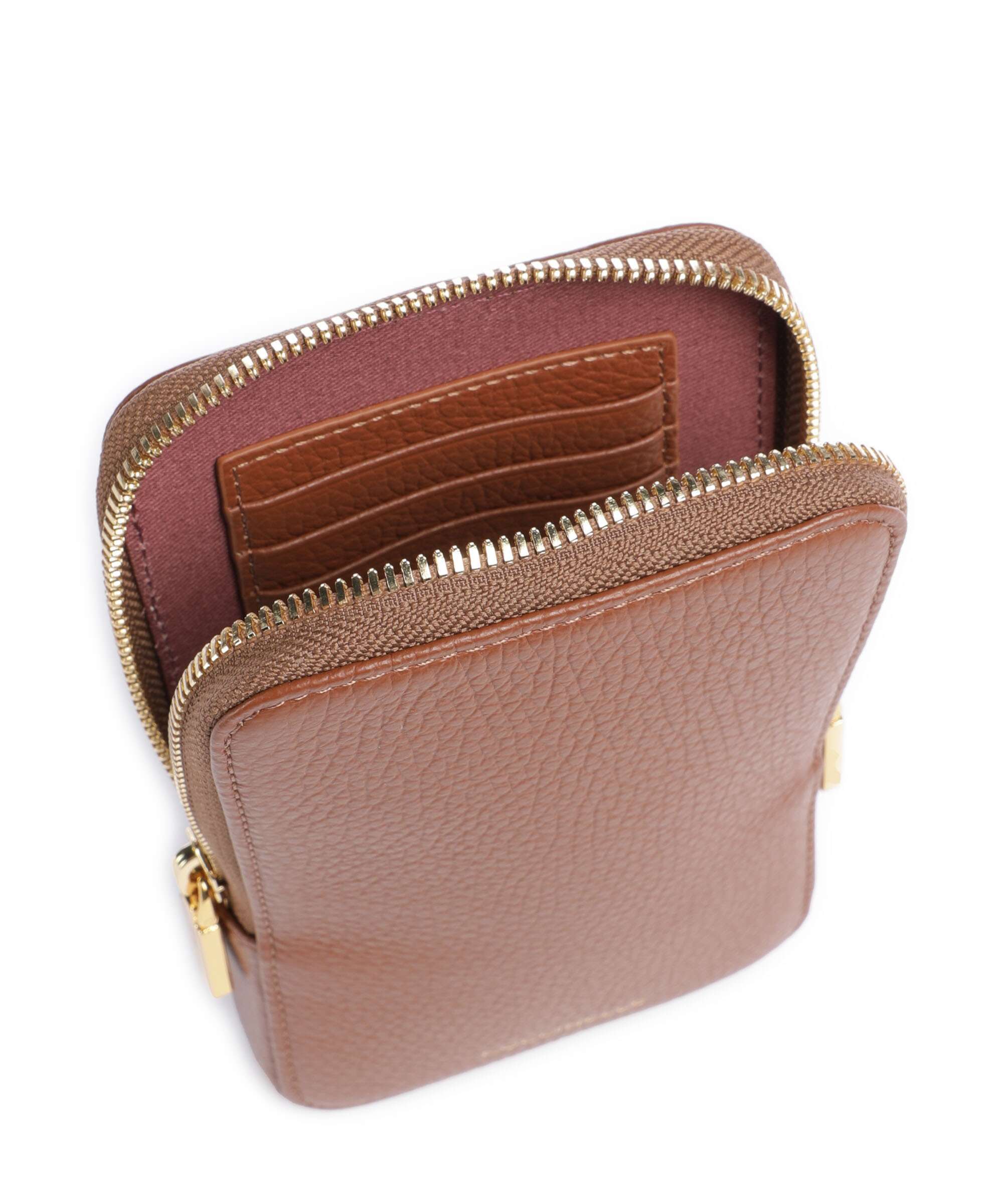 Coccinelle Flor Phone bag cognac