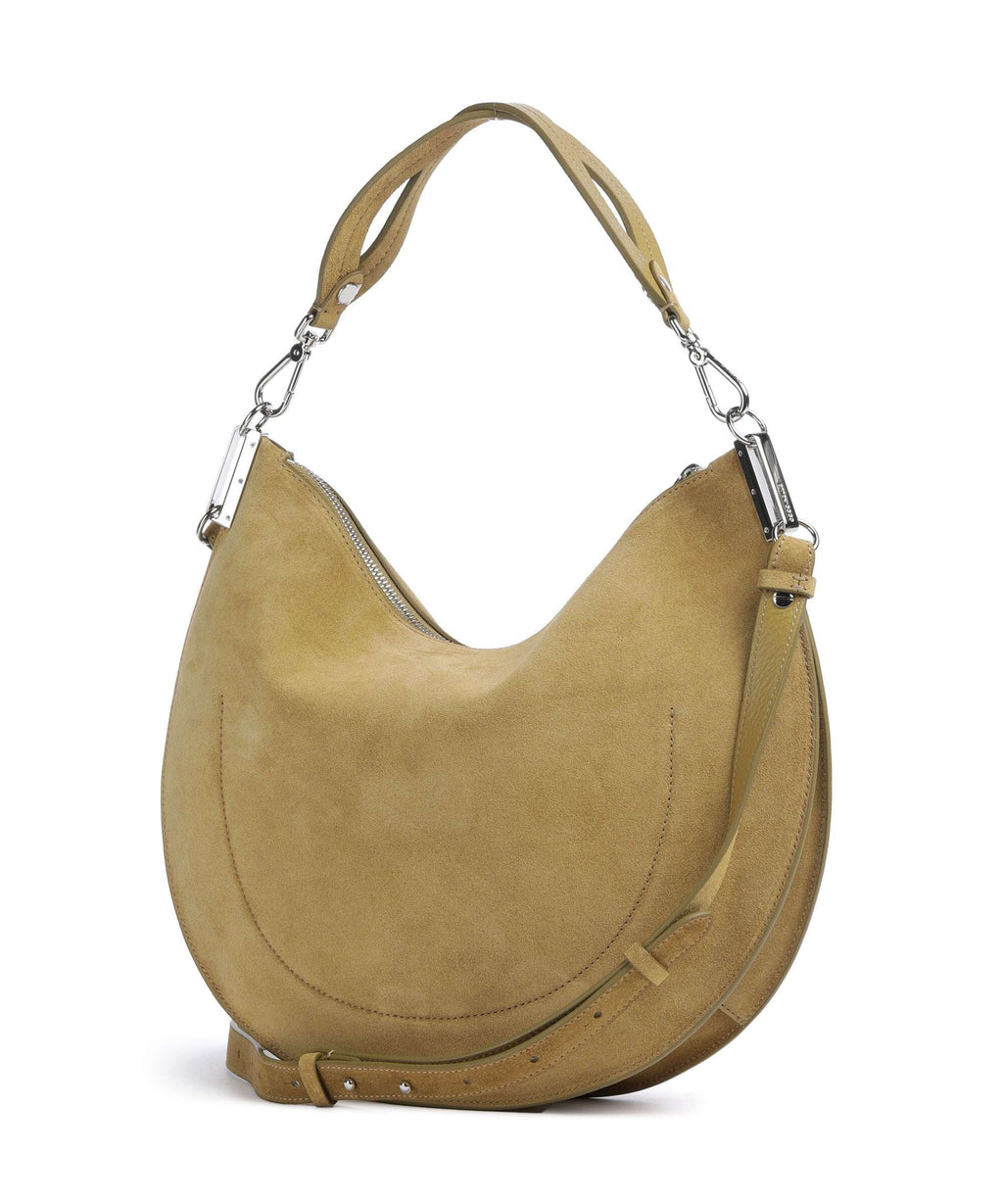 Coccinelle Sunup Suede Shoulder bag seagrass