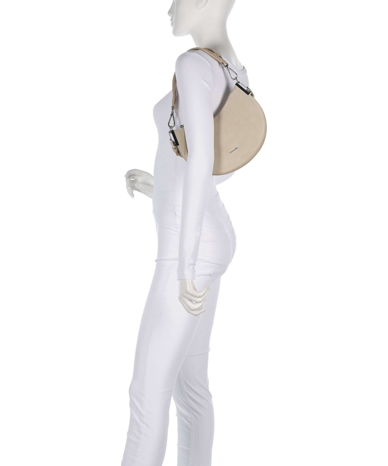 Coccinelle Sunup Suede Shoulder bag sandshell