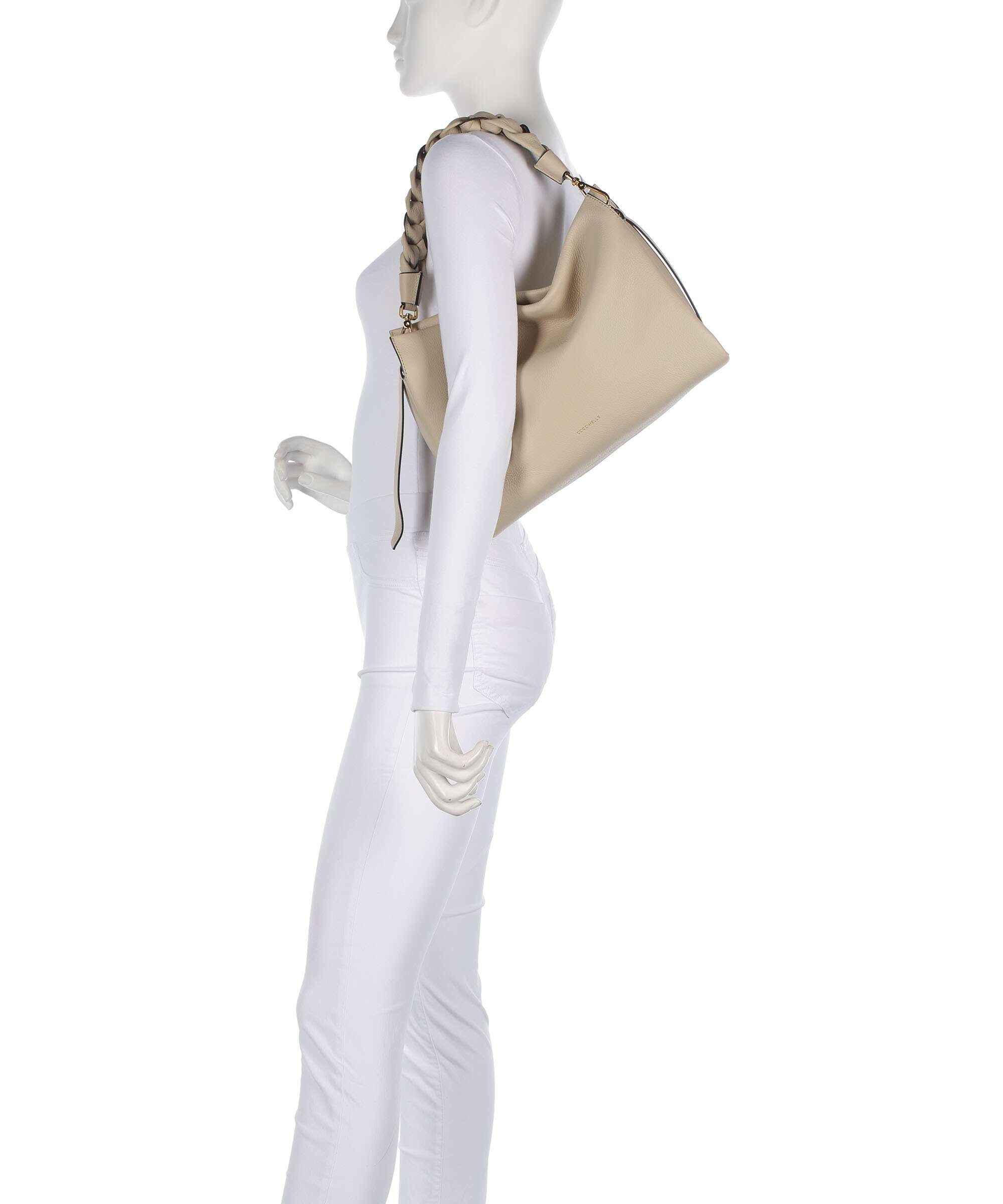Coccinelle Boheme Grana Double Hobo bag sandshell/seagrass