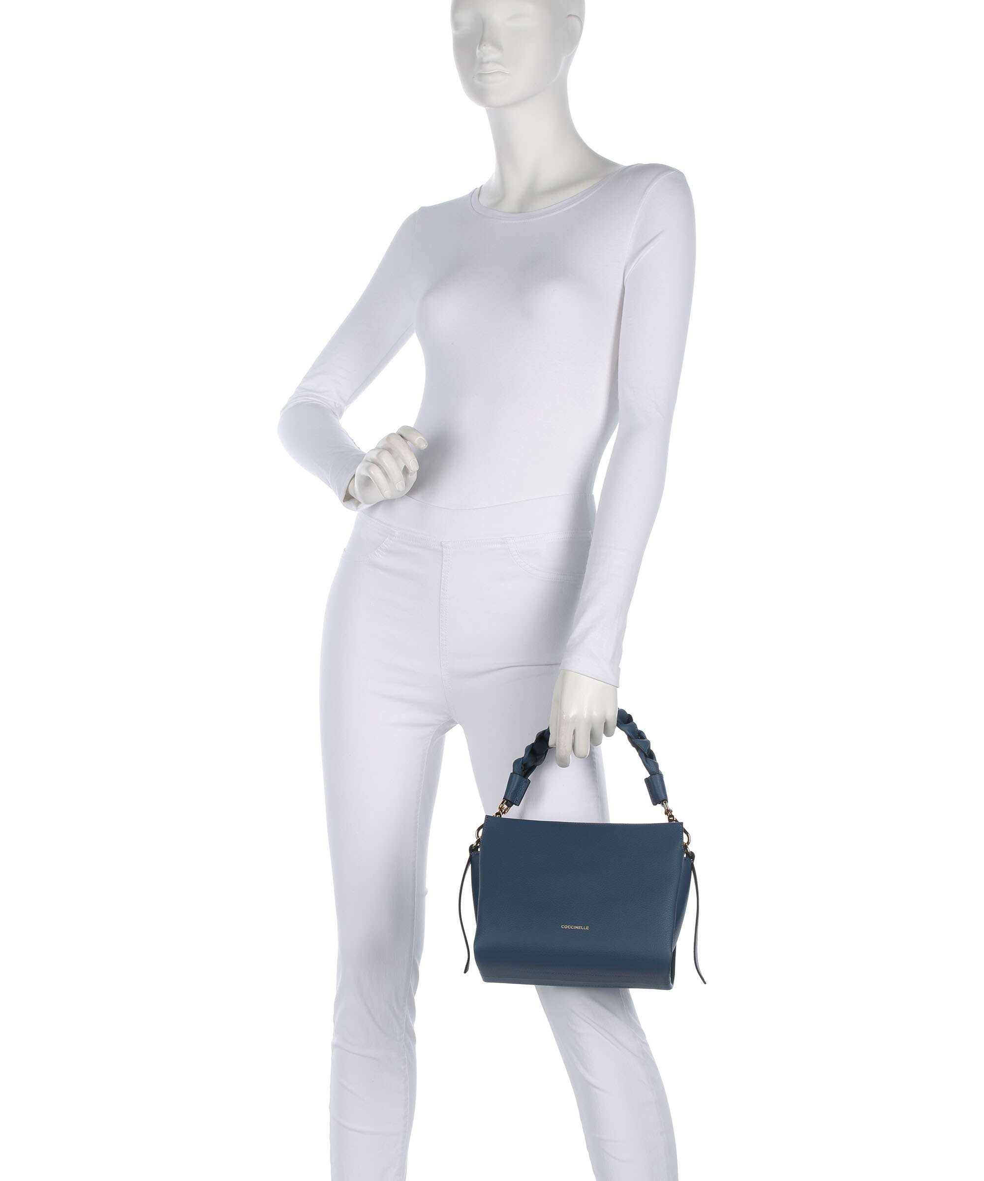 Coccinelle Boheme Grana Double Handbag deep blue/sandshell