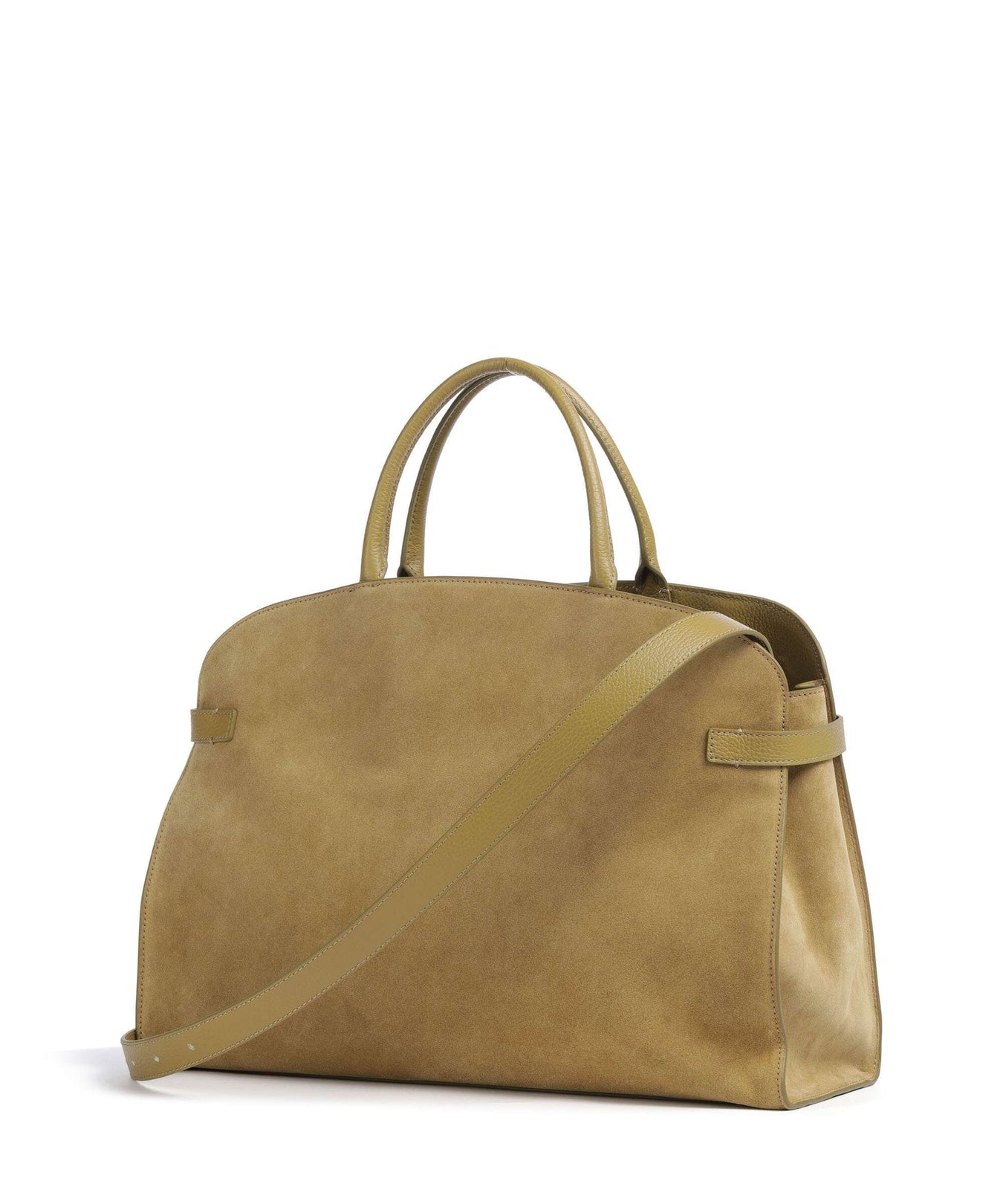 Coccinelle Sabine Suede Handbag seagrass