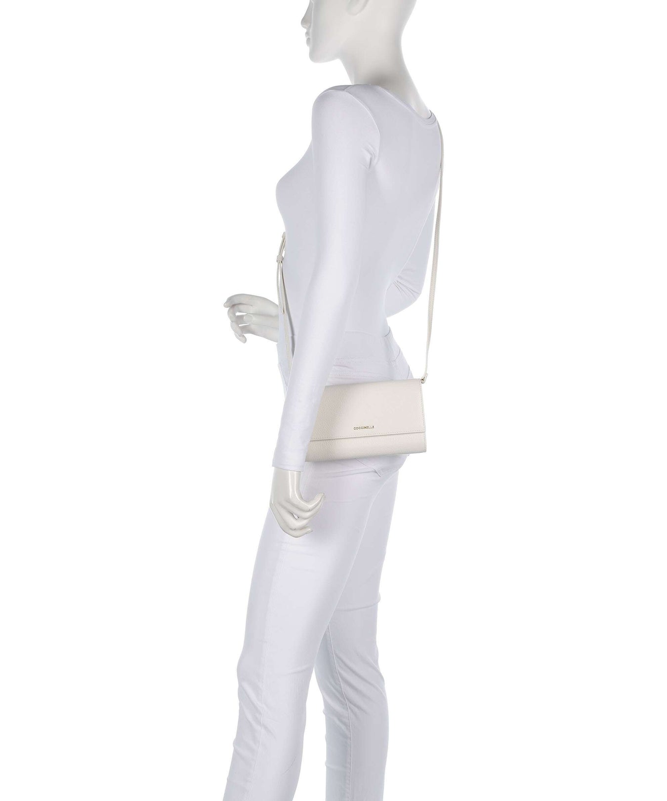 Coccinelle Metallic Soft RFID Wallet pearl