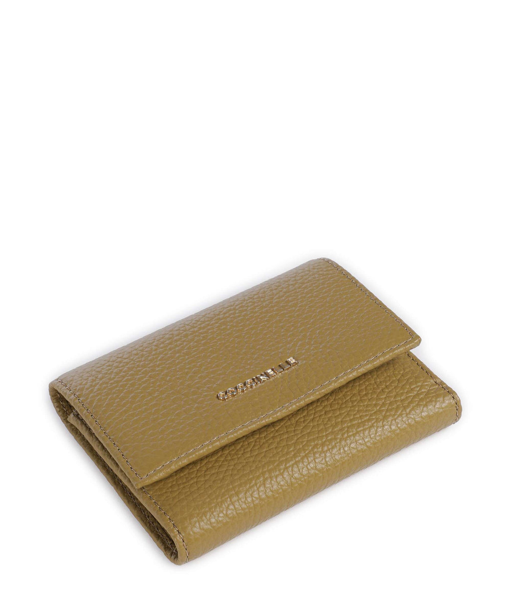 Coccinelle Metallic Soft Wallet seagrass