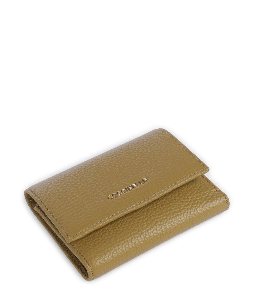Coccinelle Metallic Soft RFID Wallet seagrass