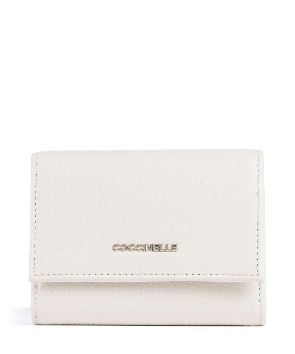 Coccinelle Metallic Soft Wallet pearl